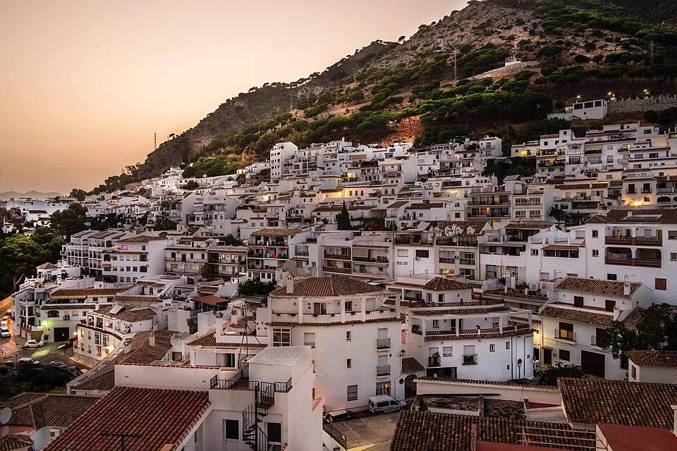 Whitewashed streets in Mijas Pueblo
